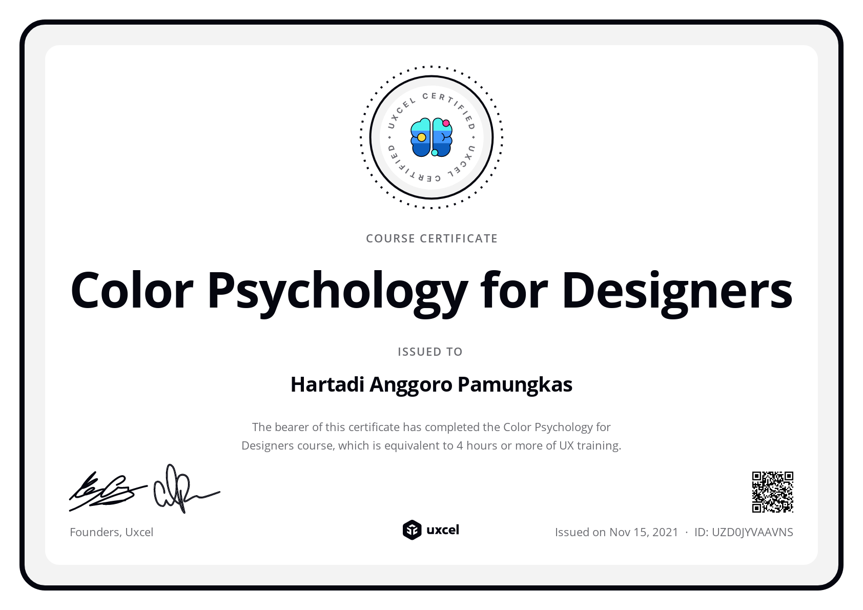Hartadi Anggoro Pamungkas's certificate